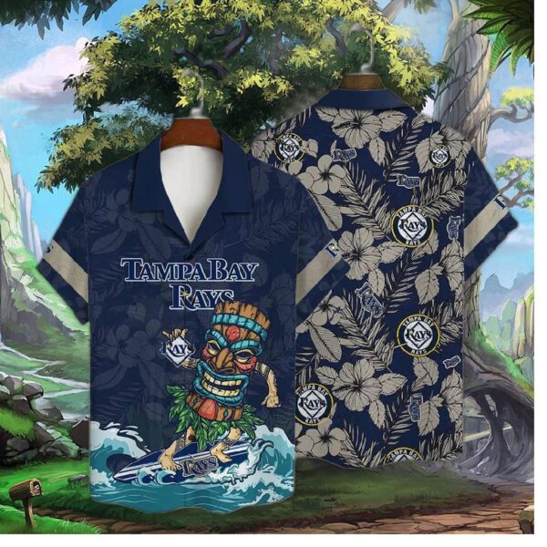 Tampa Bay Rays Surfer Tiki Hawaiian Shirt