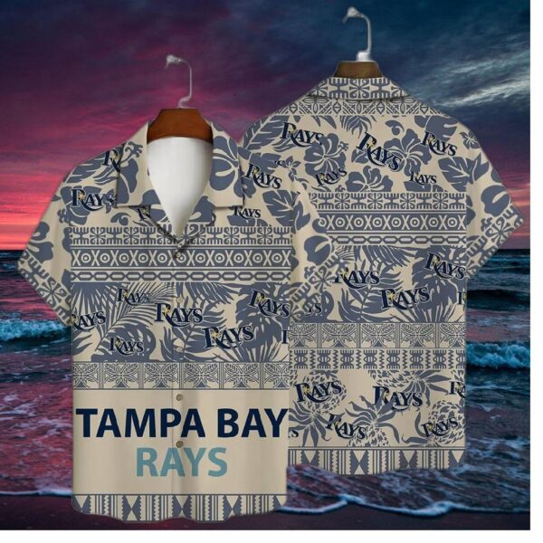 Tampa Bay Rays Tribal Pattern Hawaiian Shirt