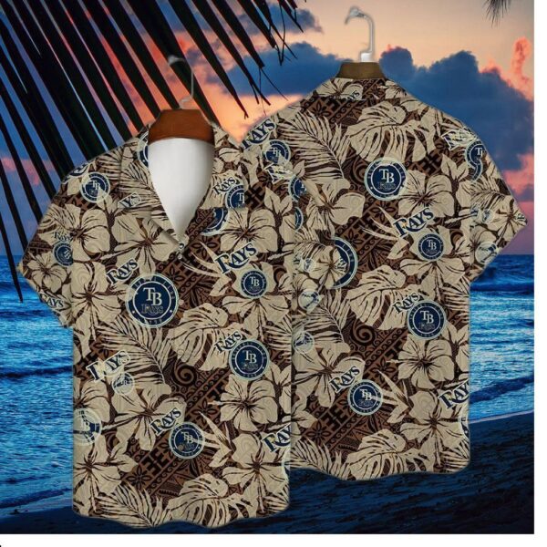 Tampa Bay Rays Tropical Logo Hawaiian Shirt