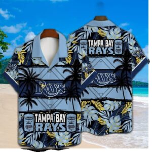 Tampa Bay Rays Tropical Palms Hawaiian Shirt