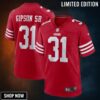 Tashaun Gipson Sr. 31 San Francisco 49ers Home Game Player Jersey - Scarlet