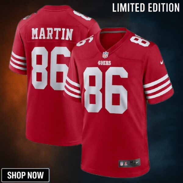 Tay Martin San 86 Francisco 49ers Home Game Player Jersey - Scarlet