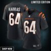Ted Karras Cincinnati Bengals Game Player Jersey - Black