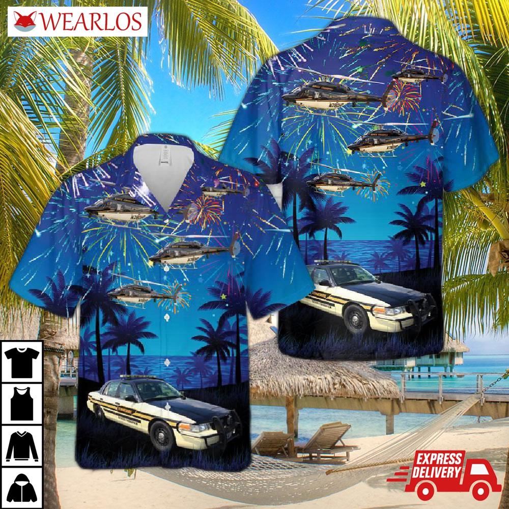Tennessee Highway Patrol Ford Crown Victoria & Bell 429 Global Ranger, 4th Of July Hawaiian Shirt