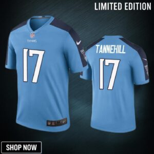Tennessee Titans #17 Ryan Tannehill Blue Color Rush Legend Jersey - Mens