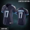 Tennessee Titans #17 Ryan Tannehill Navy Vapor Untouchable Limited Jersey - Womens