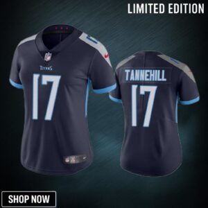 Tennessee Titans #17 Ryan Tannehill Navy Vapor Untouchable Limited Jersey - Womens
