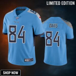Tennessee Titans Corey Davis Light Blue 100th Season Vapor Limited Jersey