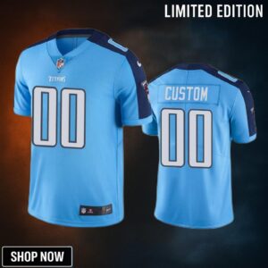 Tennessee Titans Custom Light Blue Nike Color Rush Limited Jersey