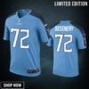 Tennessee Titans David Quessenberry Light Blue Color Rush Legend Jersey - Mens