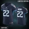 Tennessee Titans Derrick Henry Navy 100th Season Vapor Elite Jersey