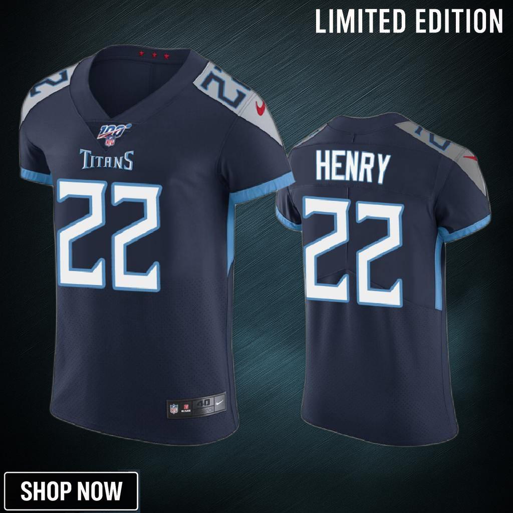 Tennessee Titans Derrick Henry Navy 100th Season Vapor Elite Jersey
