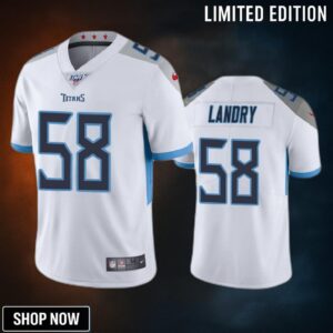 Tennessee Titans Harold Landry White 100th Season Vapor Limited Jersey