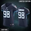 Tennessee Titans Jeffery Simmons Navy 100th Season Vapor Elite Jersey
