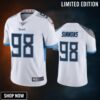 Tennessee Titans Jeffery Simmons White 100th Season Vapor Limited Jersey