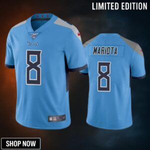Tennessee Titans Marcus Mariota Light Blue 100th Season Vapor Limited Jersey