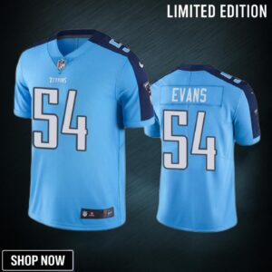 Tennessee Titans Rashaan Evans Light Blue Nike Color Rush Limited Jersey