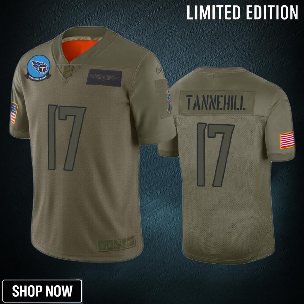 Tennessee Titans Ryan Tannehill Camo 2019 Salute To Service Limited Jersey