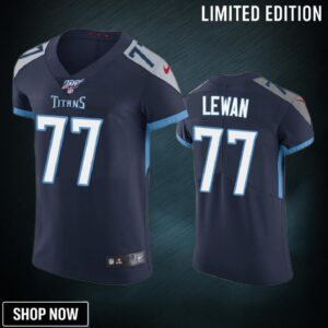 Tennessee Titans Taylor Lewan Navy 100th Season Vapor Elite Jersey