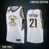 Terry Taylor 21 Indiana Pacers White Association Edition -23 Men Jersey Swingman