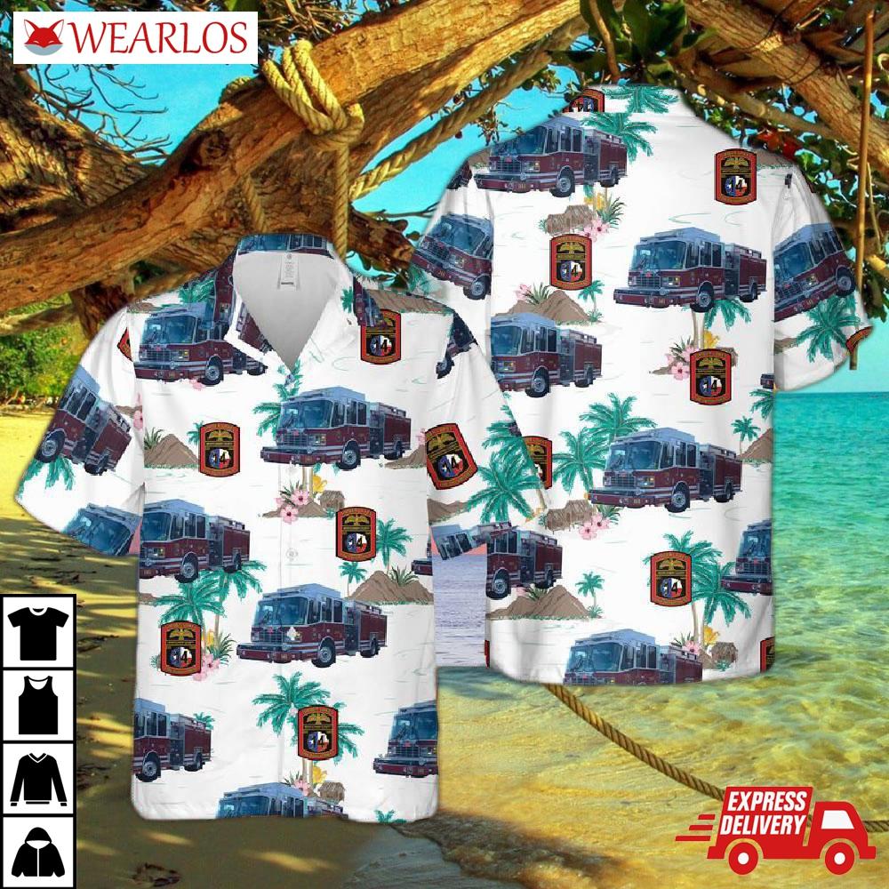 Texas Timber Lakes Volunteer Fire Department Hawaiian Shirt