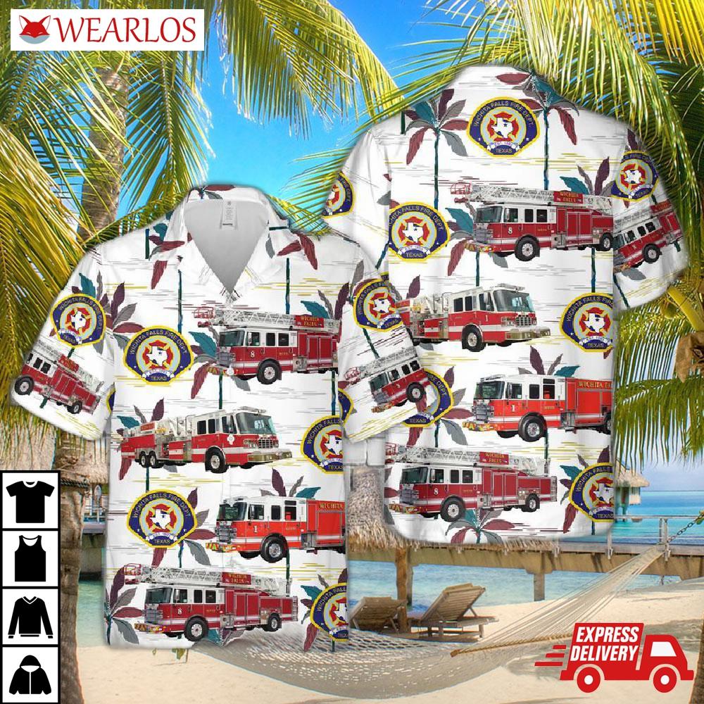 Texas Wichita Falls Fire Department Hawaiian Shirt