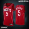 Theo Maledon 5 -23 Houston Rockets Red Icon Edition Men Jersey Swingman