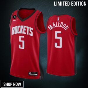 Theo Maledon 5 -23 Houston Rockets Red Icon Edition Men Jersey Swingman