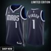 Theo Pinson 1 -23 Dallas Mavericks Navy Statement Edition Men Jersey Swingman