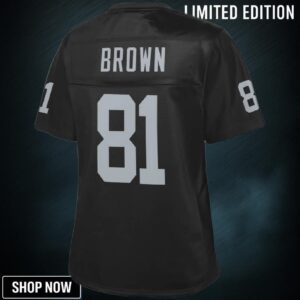 Tim Brown Oakland Raiders Nfl Pro Line Womens Retired Player Jersey - Black