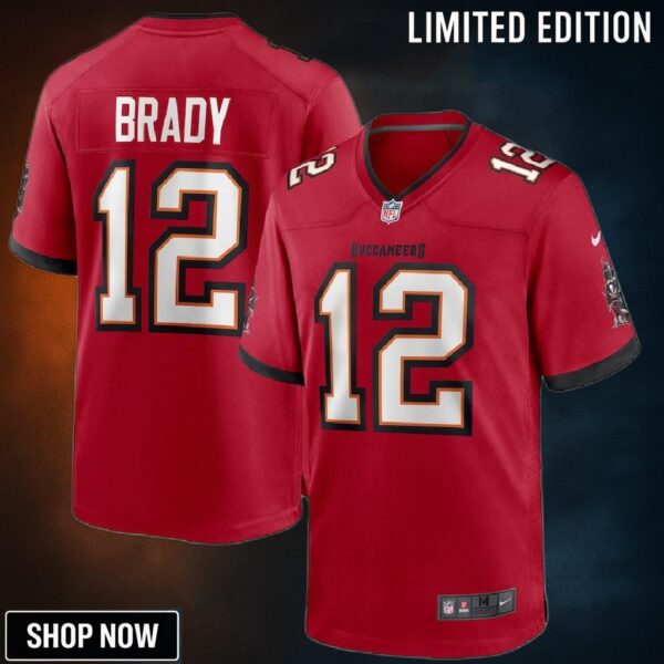 Tom Brady 12 Tampa Bay Buccaneers Game Jersey - Red