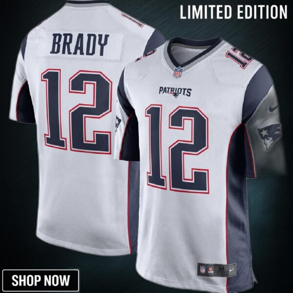 Tom Brady New England Patriots Nike Game Jersey - White/navy Blue