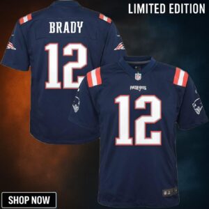 Tom Brady New England Patriots Nike Youth Color Rush Game Jersey - Navy