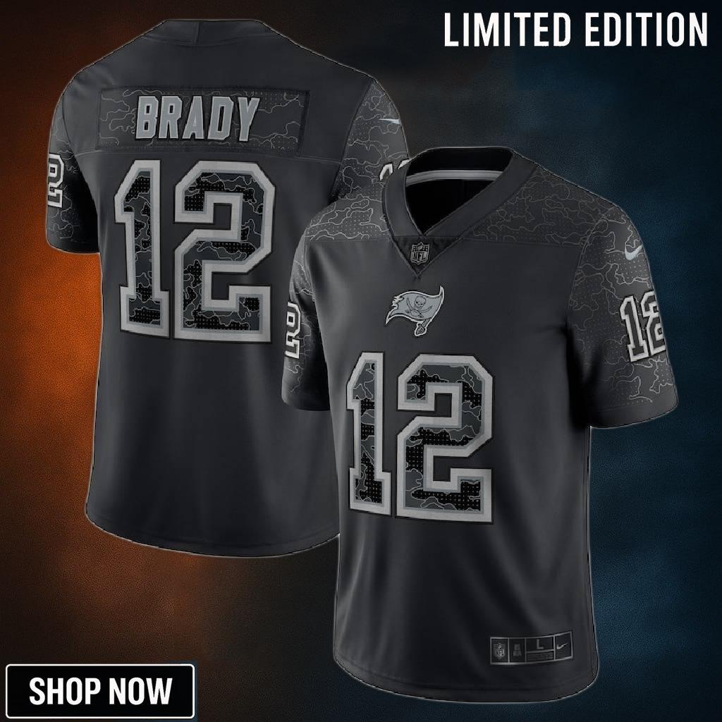 Tom Brady Tampa Bay Buccaneers Rflctv Limited Jersey - Black