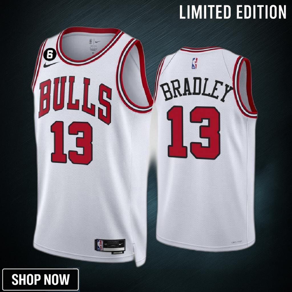 Tony Bradley 13 Chicago Bulls White Men Jersey -23 Association Edition No.6 Patch