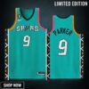 Tony Parker 9 -23 San Antonio Spurs City Edition Jersey Teal