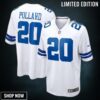 Tony Pollard 20 Dallas Cowboys Game Player Jersey - White
