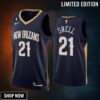 Tony Snell 21 New Orleans Pelicans Navy Jersey -23 Icon Edition No.6 Patch