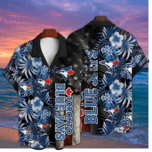 Toronto Blue Jays Stars & Stripes Hawaiian Shirt