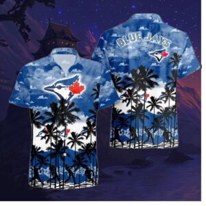Toronto Blue Jays Sunset Palms Hawaiian Shirt