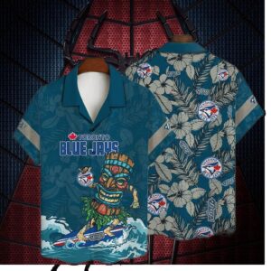 Toronto Blue Jays Tiki Surfer Hawaiian Shirt