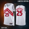 Toronto Raptors Chris Boucher 25 White Association Edition Men Jersey -23 Swingman