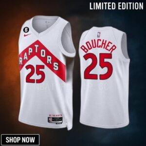 Toronto Raptors Chris Boucher 25 White Association Edition Men Jersey -23 Swingman