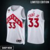 Toronto Raptors Gary Trent Jr. 33 White Association Edition Men Jersey -23 Swingman