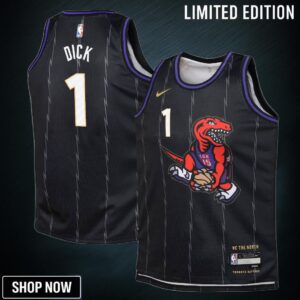 Toronto Raptors Nike City Edition Swingman Jersey - Black Grady Dick Youth