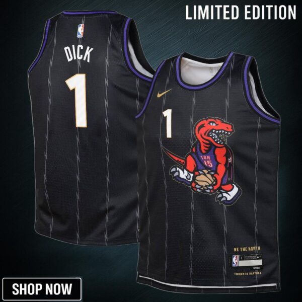 Toronto Raptors Nike City Edition Swingman Jersey - Black Grady Dick Youth