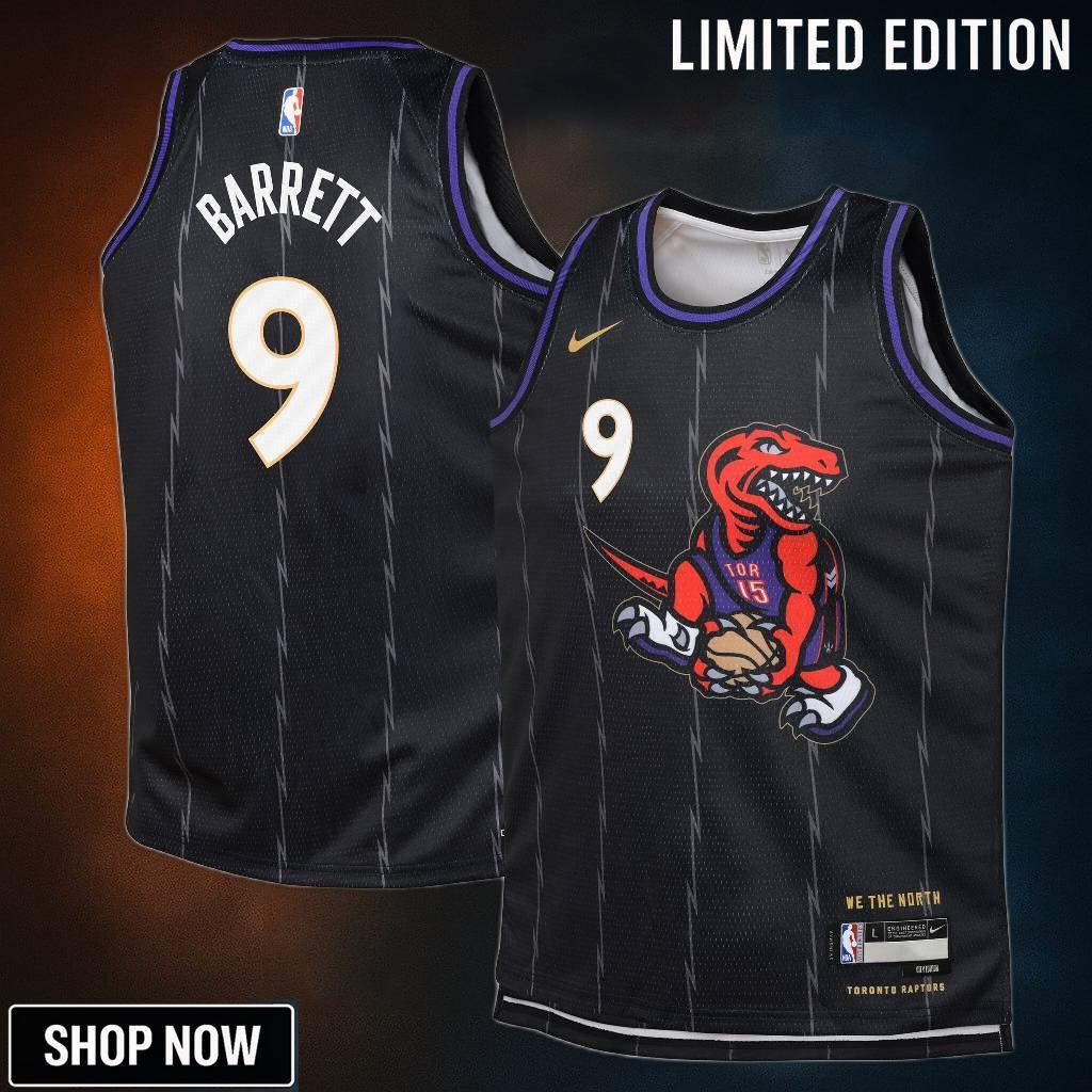 Toronto Raptors Nike City Edition Swingman Jersey - Black Rj Barrett Youth