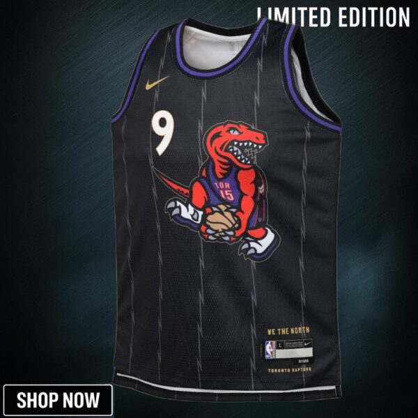 Toronto Raptors Nike City Edition Swingman Jersey - Black Rj Barrett Youth