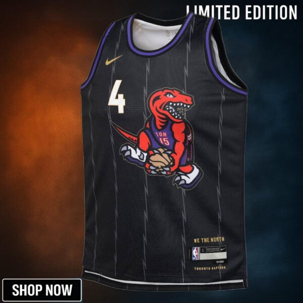 Toronto Raptors Nike City Edition Swingman Jersey - Black Scottie Barnes Youth