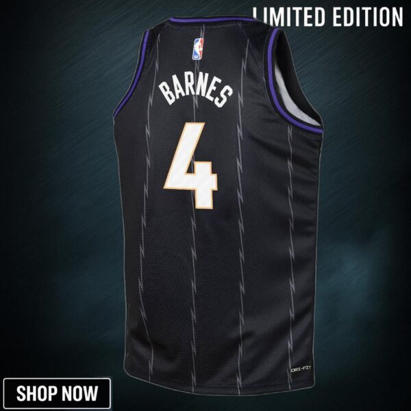 Toronto Raptors Nike City Edition Swingman Jersey - Black Scottie Barnes Youth